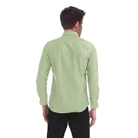 Green Classic Cotton Solid Mens Formal Shirts-thumb4