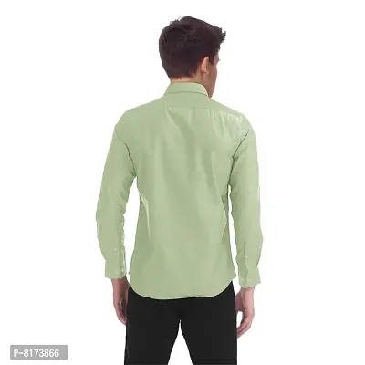 Green Classic Cotton Solid Mens Formal Shirts-thumb5