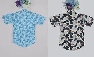 Elegant Cotton Printed Shirts For Boys- Pack Of 2-thumb1