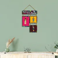 JUST NOW Welcome To Our Home Designer Stylish Trendy wall hanger for Home Decor Multicolor06-thumb2