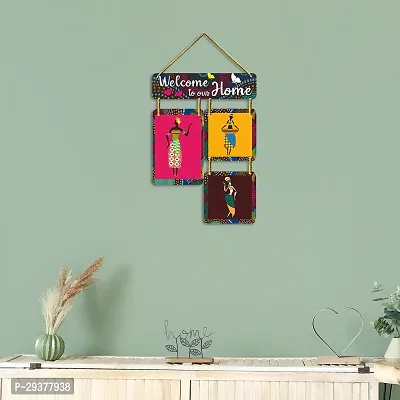 JUST NOW Welcome To Our Home Designer Stylish Trendy wall hanger for Home Decor Multicolor06-thumb3