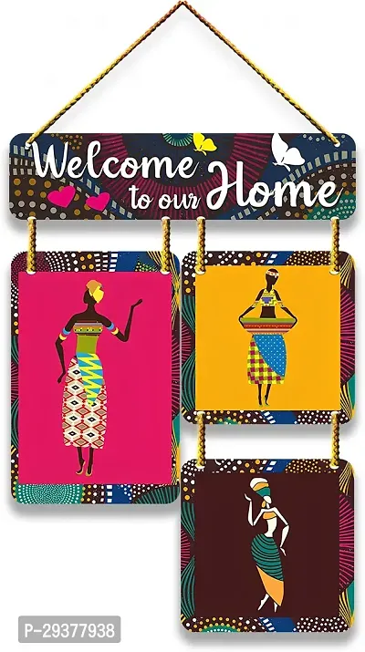JUST NOW Welcome To Our Home Designer Stylish Trendy wall hanger for Home Decor Multicolor06-thumb0