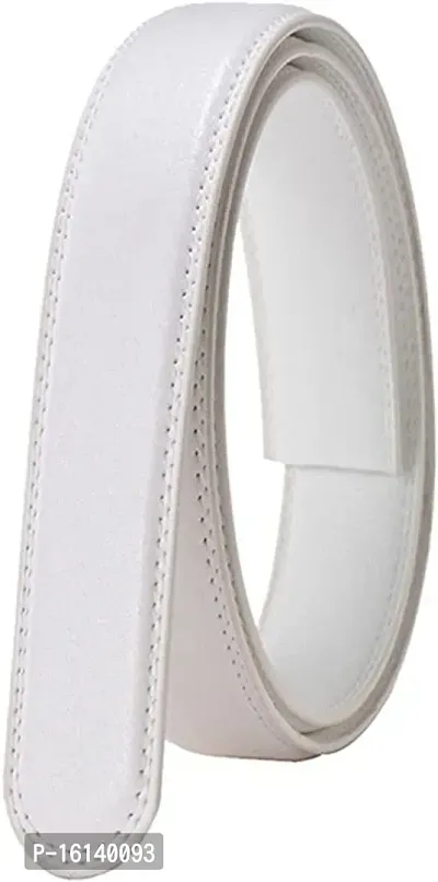 Elegant White Synthetic Leather Solid Belts For Men-thumb0