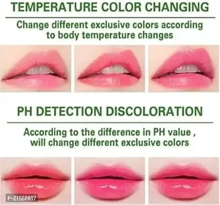 Aloe Vera Color Changing Lipstick, Long Lasting Lip Care Nutritious Plumper Lip Balm Moisturizer Magic Temperature Color Change Lip Gloss Matte Makeup 3 PCS-thumb2