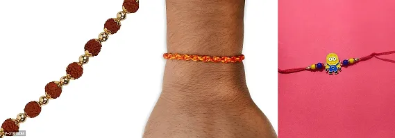 Stylish Raksha Bandhan Rakhi For Brothers- 3 Pieces-thumb0