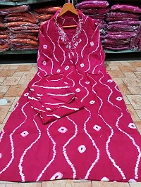 Stylish Pink Rayon Kurta With Pant Set For Women-thumb3