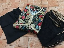 Stylish Black Rayon Kurta With Pant Set For Women-thumb2