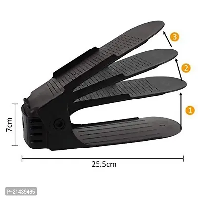 RATED CART Plastics Multi 2 in 1 Adjustable Shoe Slot Organizer-thumb4