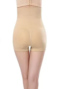 Women's Cotton Lycra Tummy Control 4-In-1 Blended High Waist Tummy  Thigh Shapewear-thumb2