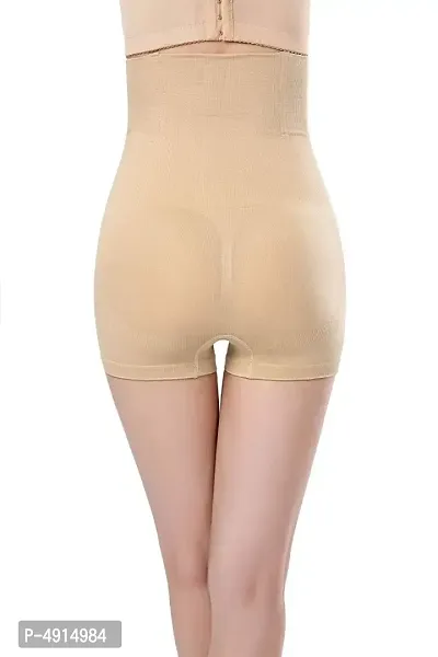 Women's Cotton Lycra Tummy Control 4-In-1 Blended High Waist Tummy  Thigh Shapewear-thumb3