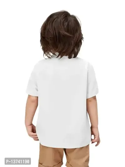 HANUMANT IMAPEX New Plain Important Cotton Casual Wear Shirt for Boys (13-14 Years, White)-thumb2