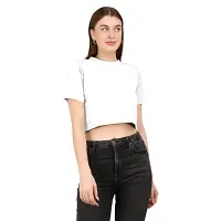 HANUMANT IMPEX Plain Lycra Fabric Casual Wear Crop Top for Women-thumb4