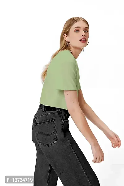 HANUMANT IMPEX Plain Crop Top for Women-thumb4