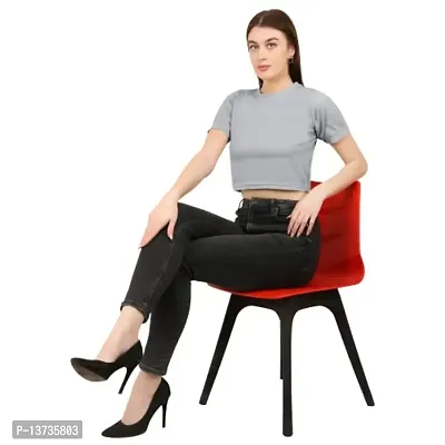 HANUMANT IMPEX Plain Lycra Fabric Casual Wear Crop Top for Women-thumb4