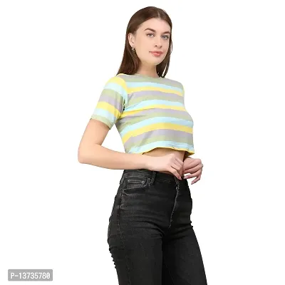 HANUMANT IMPEX New Printed Crop Top for Women-thumb4