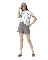 HANUMANT IMPEX Women's Printed Designer Casual Wear Women T-Shirt-thumb3