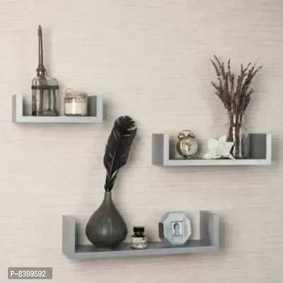 Classy Mdf Solid Wall Shelves for Home  Office-thumb0
