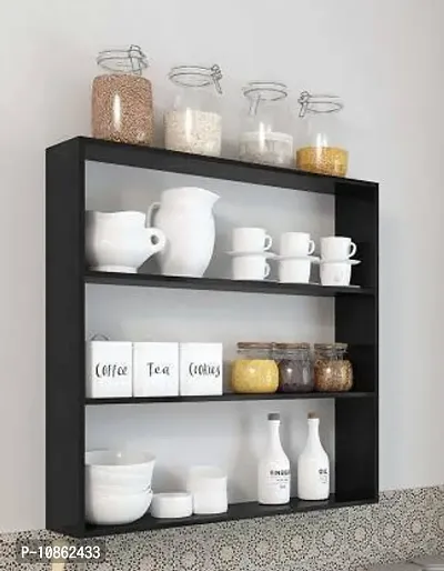 Kitchen Rack Wall Shelf  Wall Mounted Display Storage for Living Room Shelves-thumb0