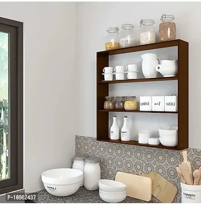 Kitchen Rack Wall Shelf  Wall Mounted Display Storage for Living Room Shelves-thumb0