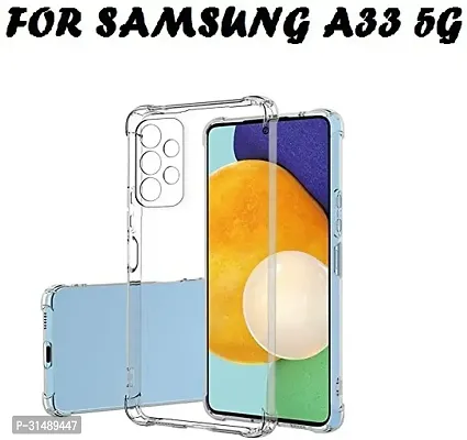 Back Cover for Samsung Galaxy A33 5G Transparent Grip Case Silicon Pack of 1-thumb0