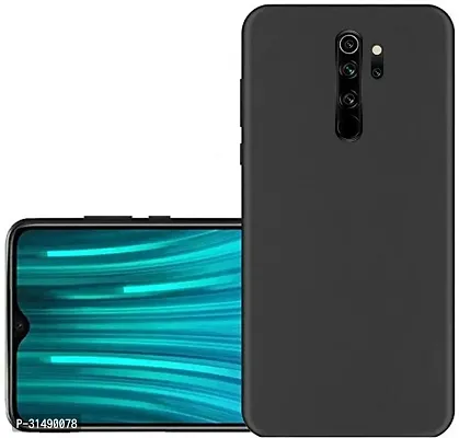 Back Cover for Redmi Note 8 Pro Black Grip Case Silicon Pack of 1-thumb0