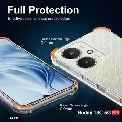 ROYALBASE Back Cover for REDMI 13c 5G Transparent Camera Bump Protector Silicon Pack of 1-thumb2