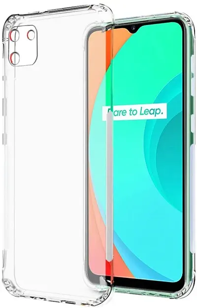 Red Champion Soft & Flexible Back Cover for Realme C20 (Transparent)