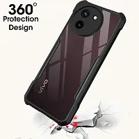 Caseline Back Cover for Vivo V30e 5G Black Dual Protection Pack of 1-thumb1