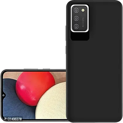 ROYALBASE Back Cover for Samsung Galaxy A02s Black Grip Case Silicon Pack of 1-thumb0