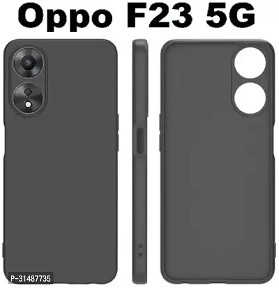 Back Cover for OPPO F23 5G Black Grip Case Silicon Pack of 1-thumb0