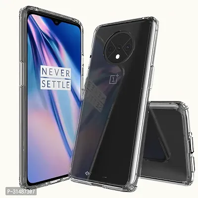 Back Cover for OnePlus 7T Transparent Grip Case Pack of 1-thumb0