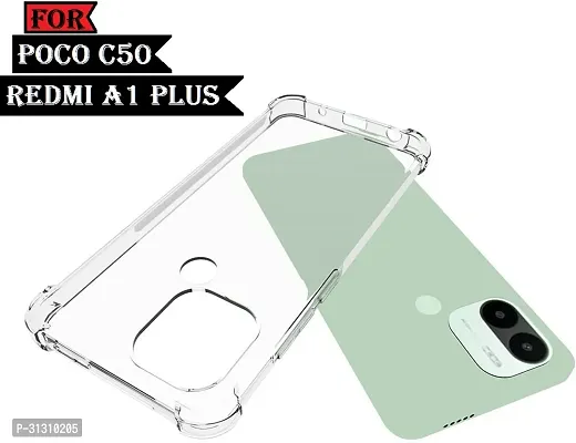 ROYALBASE Back Cover for POCO C50  REDMI A1 PLUS Transparent Camera Bump Protector Silicon Pack of 1-thumb0