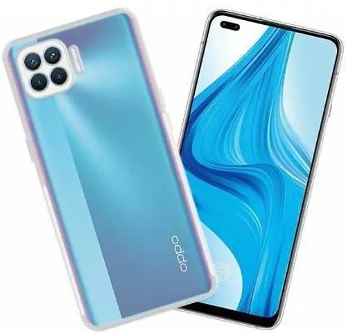 CELZO 4 Side Full Protection Back Cover Case for Oppo F17 Pro - {Transparent/Black}