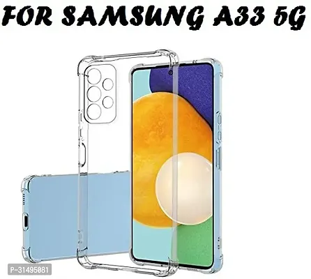 ROYALBASE Back Cover for Samsung Galaxy A33 5G Transparent Grip Case Silicon Pack of 1-thumb0