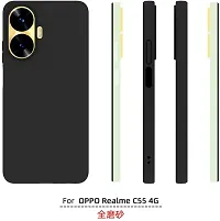 Back Cover for Realme C55 Black Grip Case Silicon Pack of 1-thumb1