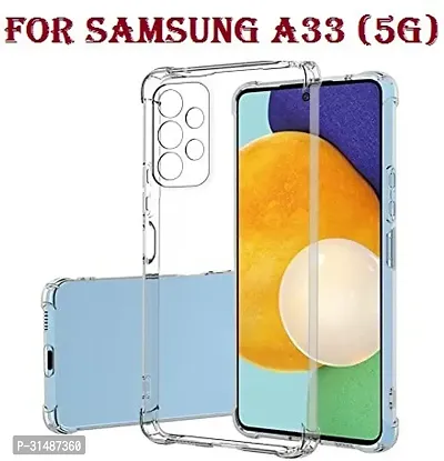 Back Cover for Samsung Galaxy A33 5G Transparent Grip Case Silicon Pack of 1-thumb0