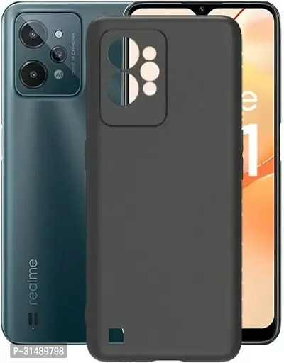 Back Cover for Realme C31 Black Silicon Pack of 1-thumb0