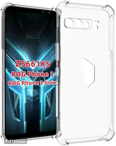 Back Cover for Asus ROG Phone 3 Transparent Grip Case Silicon Pack of 1