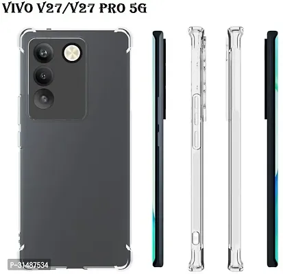 Back Cover for Vivo V27 5G Vivo V27 Pro 5G Black Silicon Pack of 1-thumb2