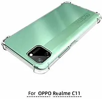 ROYALBASE Back Cover for Realme C11 Transparent Grip Case Silicon Pack of 1-thumb2