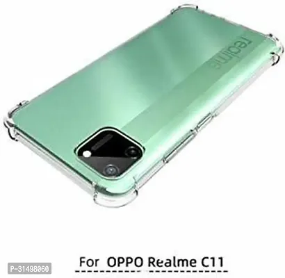 ROYALBASE Back Cover for Realme C11 Transparent Grip Case Silicon Pack of 1-thumb3