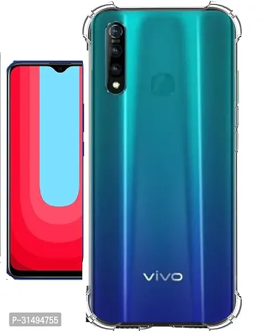 Back Cover for Vivo U20 Transparent Grip Case Silicon Pack of 1-thumb0