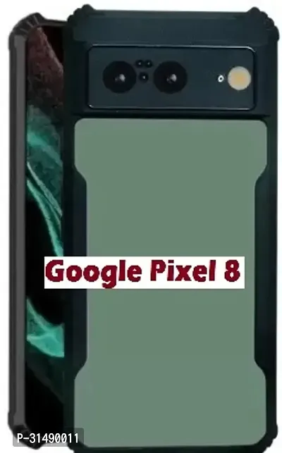 Back Cover for Google Pixel 8 IP Black Grip Case Silicon Pack of 1-thumb0