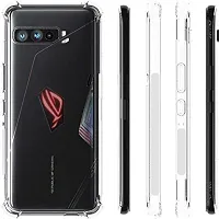 ROYALBASE Back Cover for Asus ROG Phone 3 Transparent Grip Case Silicon Pack of 1-thumb3