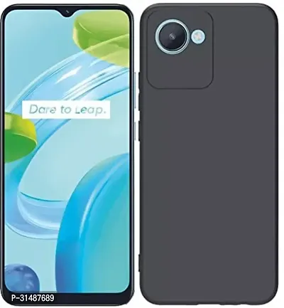 Back Cover for Realme C30 back glass Black Camera Bump Protector Silicon Pack of 1-thumb0