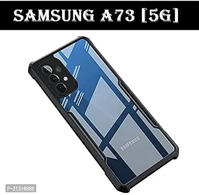 ROYALBASE Back Cover for SAMSUNG Galaxy A73 5G Transparent Camera Bump Protector Pack of 1-thumb0