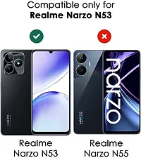 ROYALBASE Back Cover for realme Narzo N53 Black Grip Case Silicon Pack of 1-thumb3