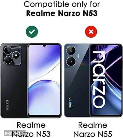 ROYALBASE Back Cover for realme Narzo N53 Black Grip Case Silicon Pack of 1-thumb4