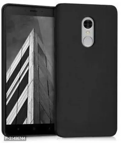 ROYALBASE Back Cover for Mi Redmi Note 4 Black Grip Case Silicon Pack of 1-thumb0