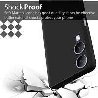 Back Cover for Vivo Y28 5G Vivo Y28 Black Camera Bump Protector Silicon Pack of 1-thumb2